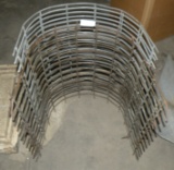 4 VINTAGE WIRE YARD ART HALF CIRCLE CAGES - WILL NOT SHIP