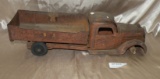 EARLY PRESSED STEEL BUDDY L DUMP TRUCK - MISSING FRONT TIRES