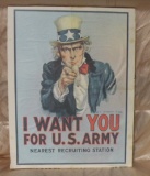 1975 SINGLE-SIDED PAPER U.S. GOVERNMENT ARMY POSTER