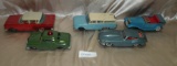 5 SMALL TIN FRICTION TOY CARS