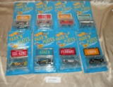 8 HOT WHEELS PARK N PLATES TOY CARS W/PACKAGES