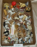 FLAT BOX OF ASSORTED MINIATURE DOG FIGURINES