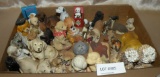 FLAT BOX OF ASSORTED DOG FIGURINES - MOSTLY RESIN