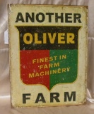 SINGLE-SIDED OLIVER MACHINERY TIN SIGN