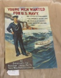 SINGLE-SIDED YOUNG MEN WANTED FOR U.S. NAVY PAPER POSTER
