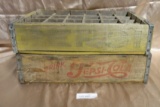 2 WOOD PEPSI-COLA BOTTLES DIVIDED SHIPPING CRATES - WILL NOT SHIP