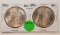 1896, 1900 MORGAN SILVER DOLLARS - 2 TIMES MONEY