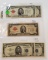 5 ASSORTED FIVE DOLLAR NOTES, 1928-D 2 DOLLAR RED SEAL STAR NOTE