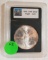 SLABBED 1985 MEXICO SILVER ONE OUNCE ANGEL COIN