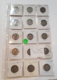 15 DIFFERENT STANDING LIBERTY QUARTERS - 1925-1930 - 15 TIMES MONEY