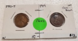 1910-S, 1919 LINCOLN WHEAT CENTS - 2 TIMES MONEY
