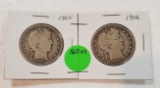 1905, 1906 BARBER HALF DOLLARS - 2 TIMES MONEY