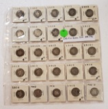 25 ASSORTED BARBER DIMES - 1898-1916