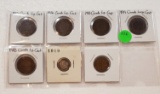 7 ASSORTED CANADA COINS - 5 LARGE CENTS