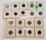 18 ASSORTED OLDER U.S. COINS - PENNIES, NICKELS