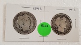 1894-S, 1914-S BARBER HALF DOLLARS - 2 TIMES MONEY