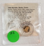 2009 MOTHER TERESA/COAT OF ARMS .5 GRAM GOLD PROOF COIN