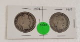 1898, 1907 BARBER HALF DOLLARS - 2 TIMES MONEY