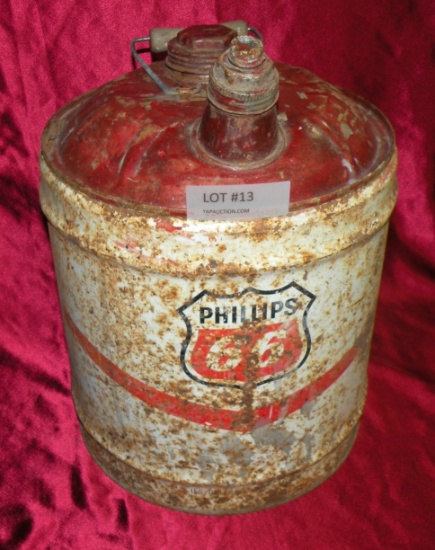 PHILLIPS 66 TIN 5 GALLON GAS CAN - WILL NOT SHIP