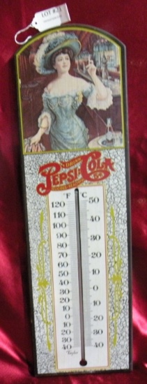 WOODEN PEPSI-COLA THERMOMETER