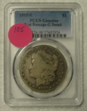 1893-S MORGAN SILVER DOLLAR - GRADED GOOD DETAILS, RIM DAMAGE