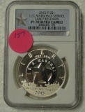 2015 U.S. MARSHALS SERVICE SILVER DOLLAR - GRADED PF70 ULTRA CAMEO