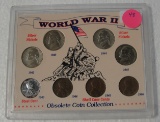 WORLD WAR II OBSOLETE COIN COLLECTION W/PLASTIC CASE