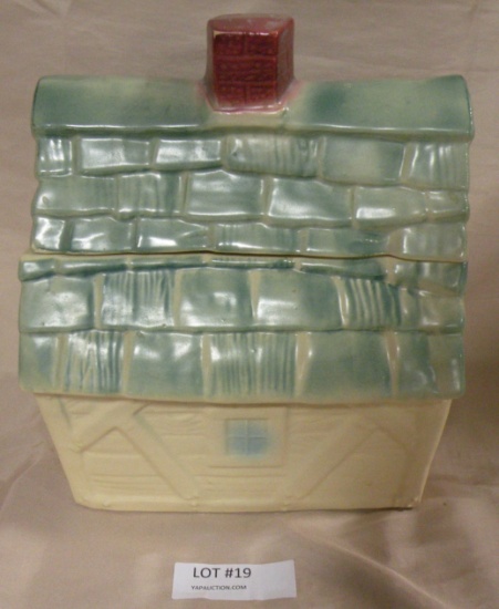 VTG. BRUSH POTTERY W-31 HOUSE SHAPED COOKIE JAR