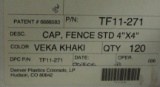 4 SEALED BOXES 4 X 4 INCH KHAKI STANDARD VEKA CAPS - 4 TIMES MONEY