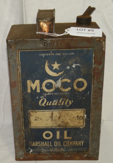 MARSHALL OIL CO. ONE GALLON TIN OIL CAN