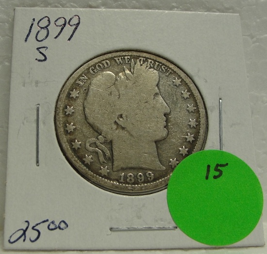 1899-S BARBER HALF DOLLAR