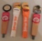 4 ASSORTED BEER KEG TAPS - NEW BELGIUM, 2-SHOCKTOP, FAT TIRE