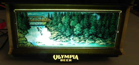 OLYMPIA BEER LIGHTED SIGN - WORKS