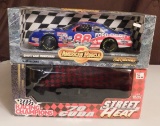 NASCAR 1/18 SCALE REPLICA W/BOX, EMPTY BARRACUDA BOX