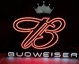 BUDWEISER W/CROWN NEON SIGN - WORKS