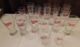 19 ASSORTED STORZ & METZ BEER GLASSES