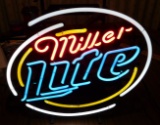 MILLER LITE NEON SIGN - WORKS