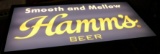 HAMM'S SMOOTH AND MELLOW LIGHTED PLASTIC BEER SIGN - WORKS