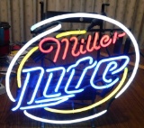 MILLER LITE NEON SIGN - WORKS