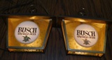 2 - BUSCH BAVARIAN BEER LIGHTED SIGNS - BOTH WORK