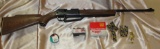 DAISY POWERLINE 880 PUMP RIFLE BB GUN, ASSORTED BB'S, SUPPLIES