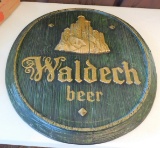 PLASTIC WALDECH BEER SIGN