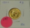 1854 BU 3 DOLLAR GOLD COIN