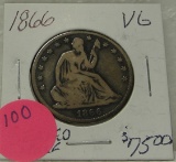 1866 SEATED LIBERTY HALF DOLLAR