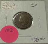 1869 INDIAN HEAD CENT