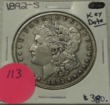 1892-S MORGAN SILVER DOLLAR - KEY DATE