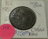 1812 CLASSIC HEAD LARGE CENT - LARGE DATE