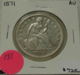 1871 SEATED LIBERTY DOLLAR