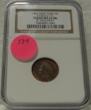 1863 B. MALONEY PROPRIETOR ADVERTISING TOKEN - GRADED MS65 BN