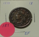 1838 CORONET HEAD LARGE CENT